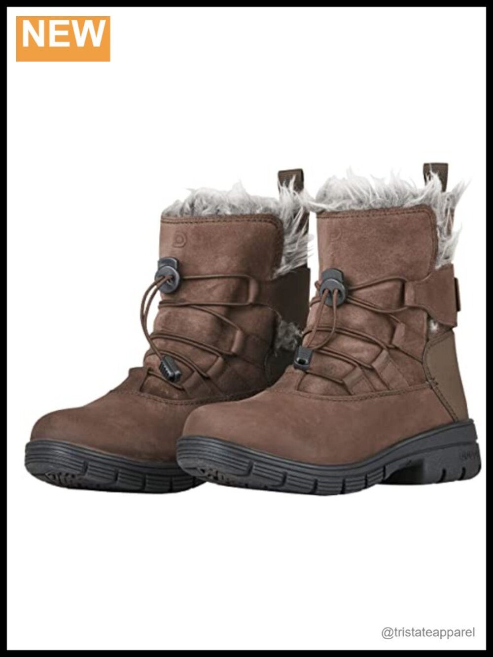 Dublin Women's Leather Equestrian Boots Waterproof Faux Fur Ankle